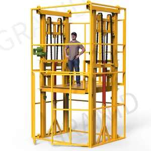 Depo için ağır 3000kg hidrolik yük asansörü küçük taşınabilir kargo asansörü asansör endüstriyel asansör