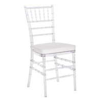 Chaise Chiavari en résine plastique transparente pour hôtel, vente en gros, chaises transparentes en acrylique pour événements, fêtes et mariages