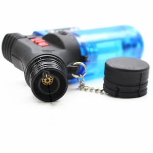 Refillable <b>Windproof</b> Torch <b>Lighter</b> Jet Flame Butane Gas <b>Lighter</b> Transparent Body Portable for Cigarette Cigar BBQ Camping - Product Image 2