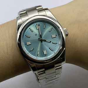 Reloj Mecánico Nuevo NH35, Deportivo, Esfera Azul, Multifunción, Correa de Acero, Casual para Hombre, Ligero y Fresco - Product Image 5
