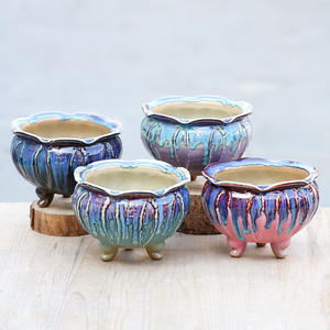 Maceta de tres patas estilo coreano para suculentas, minimaceta de cerámica para interiores, jardín, hogar, balcón, escritorio, decoración de plantas - Product Image 2