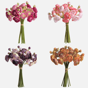 Ramo de flores artificiales pequeñas exclusivas transfronterizas D229, ramo de flores de loto de 12 cabezas, decoración elegante y de alta calidad - Product Image 6