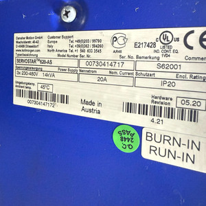 SERVOSTAR 620-AS S62001 Servomoteur à courant alternatif série 600 pour l'automatisation Kollmorgen avec construction en aluminium et plastique - Product Image 2