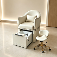 Fauteuil de pédicure de luxe en gros avec bac à pédicure extractible, design de baignoire, fauteuil de massage pour les pieds avec robinet, inclinable, pour salon, OEM