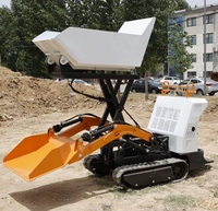 Petit mini camion à benne basculante sur chenilles de 800kg chargeur mobile multifonctionnel avec moteur et composants de base de boîte de vitesses à vendre