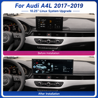 Système multimédia automobile Linux à démarrage rapide de 10,25 pouces avec CarPlay sans fil Android Auto pour Audi A4L B8 2014-2017 Écran tactile IPS