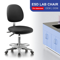 Chaise de laboratoire commerciale pivotante et basculante antistatique ESD sans poussière, en tissu durable, modèle J66 KIMZAT, pour écoles et entrepôts