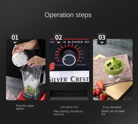 Silvercrest Grand mélangeur de fruits pour hôtel Capacité de livraison directe extérieure Machine à jus Mélangeur de lait de soja Machine à jus à paroi cassée