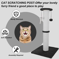 Starmon Cat - Griffoir pour chat robuste et plus épais en corde de sisal avec boule suspendue