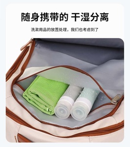 Nylon Casual Minimalist Backpack 20-37L Unisex Waterproof Zipper Closure Soft Handle Arcuate Shoulder Strap - Product Image 4