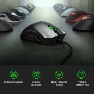 Ratón con Cable Deathadder Essential de 6400 DPI, Cable de 1.8 m, 100% Original, USB para Juegos, Láser, Rival 100 RGB, Deathadder Essential - Product Image 3