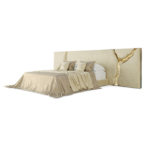 <span class=keywords><strong>Letto</strong></span> di Lusso Boca Do Lobo in Metallo Dorato, Struttura per <span class=keywords><strong>Letto</strong></span> <span class=keywords><strong>Matrimoniale</strong></span> di Design Artistico, Arredamento di Alta Gamma per Villa, Testiere Personalizzate - Product Image 1