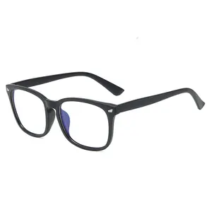 Hochwertige Anti-Blaulicht-Computer brille Vintage Rechteck Brille Rahmen Unisex