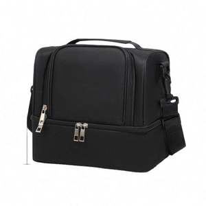 Bolsa de Almuerzo Impermeable de Doble Capa, Estilo Campestre, con Bolsillo Interior con Cremallera para Almacenamiento de Biberones al Aire Libre - Product Image 1