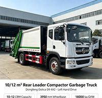 Compacteur à chargement arrière QTD Dolica D9 4X2 10-12CBM manuel Euro 6, 18000KG MVM, conduite à gauche, pour la collecte des déchets municipaux