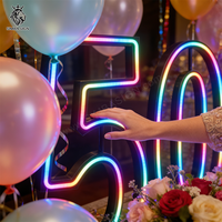 Enseigne lumineuse LED RGB personnalisable de 3 à 4 pieds, étanche IP65, pour décoration de voiture, anniversaire, fête