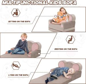 Sillón Convertible 2 en 1 para Bebés y Niños, Mini Sofá Modular Plegable, Conjunto <span class=keywords><strong>de</strong></span> Sofá Cama para Sala <span class=keywords><strong>de</strong></span> Juegos y Dormitorio - Product Image 5