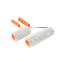 Rouleau anti-mousse pour peinture 9 pouces 6 pouces, rouleau à aiguilles anti-bulles pour coulage de sol époxy