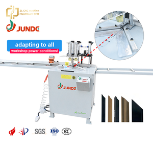 Machine de découpe et de coupe d'angle en aluminium JUNDE, équipement pneumatique intégré 90/45 degrés pour la découpe de profilés - Product Image 1
