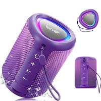 Enceinte Bluetooth portable d'extérieur, étanche IPX5, son HD 15W, appairage sans fil TWS, lumière LED pour camping, plage, piscine, randonnée