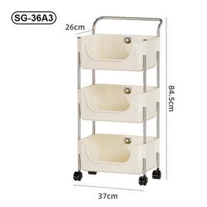 Đa chức năng PP nhựa tiện ích giỏ hàng Xe đẩy năm lớp bánh xe đứng di chuyển hiện đại 6-10l Công suất phòng ngủ hộ gia đình - Product Image 6