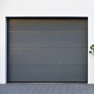 <span class=keywords><strong>Porte</strong></span> de <span class=keywords><strong>garage</strong></span> moderne à panneaux horizontaux en aluminium, double, automatique, de luxe, à encastrer - Product Image 3