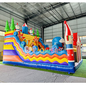 Nouveau design gonflable Jumping <span class=keywords><strong>Paradise</strong></span> Juegos Inflables Cirque Clown Thème Château de maison plein d'entrain avec toboggan - Product Image 6