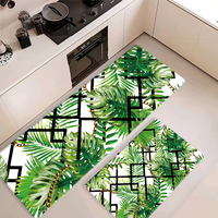 Alas meja busa PVC tahan air berkualitas tinggi dengan desain bunga yang indah, bergaya minimalis modern untuk penggunaan di dapur