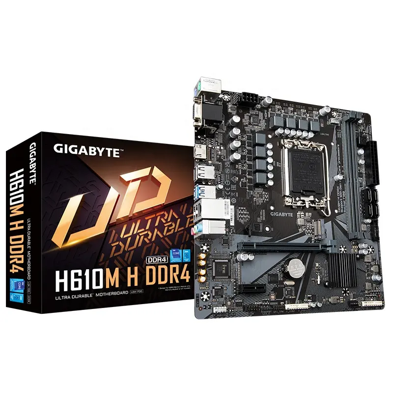 Das GIGABYTE H610M H DDR4-Motherboard unterstützt die CPU12-Generation 12400F LGA1700 M-ATX kompakt