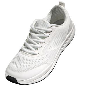 Sporty Court Sneakers Lace-Up Slip-On Light Weight Steel/Wide Toe <b>Box</b> Breathable Mesh Cushioning <b>Soft</b> Slip Resistant Ergonomic - Product Image 1