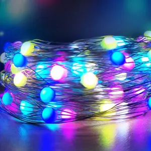 WIFI akıllı parti topu peri dize işıklar APP sihirli RGB Bar lambaları tam bakır kablo LED ev kapalı Villa dekor dize aydınlatma