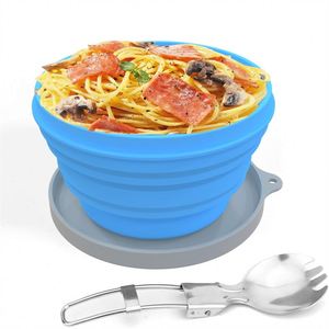 Juego de Recipientes de Cocina Personalizados, Tazón Plegable de Silicona Reutilizable con Tapa, Lonchera Escolar Plegable para Niños - Product Image 4