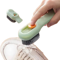 Sunshine brosse de nettoyage en plastique multifonctionnelle distributeur de savon en fourrure douce pour le nettoyage des mains liquide vaisselle utilisation du linge