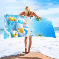 Wholesale Magnetic Microfiber Beach Towel Quick Dry Sand Free Anti Slip Windproof Custom Printed Beach Towel Manufacturer