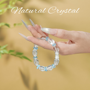 Bracelet artisanal en pierres précieuses, bijoux élastiques en cristal de guérison, style minimaliste unisexe pour le quotidien et les cadeaux - Product Image 2
