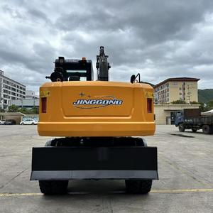 Excavatrice sur roues hydraulique de 10 tonnes JG120S de 73,5 kW avec attache rapide et grappin - Product Image 2