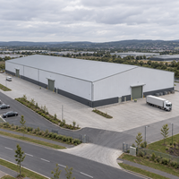 Entrepôt préfabriqué en structure métallique à assemblage rapide pour usine, stockage et logistique