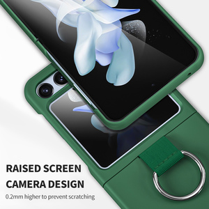 เคสโทรศัพท์สีทึบพร้อมห่วงกรอบแข็งบางบางเฉียบสำหรับ <span class=keywords><strong>Samsung</strong></span> Z <span class=keywords><strong>flip</strong></span> 3 <span class=keywords><strong>4</strong></span> 5 6 7 - Product Image 6