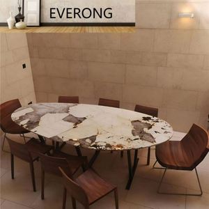 Table de comptoir en granit Patagonia translucide rétroéclairé naturel personnalisé EV pour villa, table de comptoir EVab, style moderne - Product Image 1