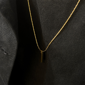 Collana EManco Minimalista con Ciondolo Quadrato, Catena in Acciaio Inossidabile 18k per Uomo - Product Image 4