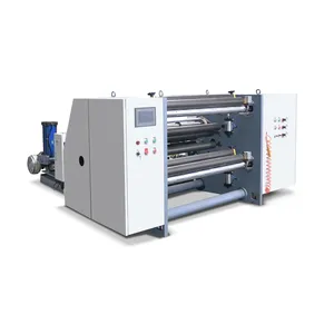 Machine automatique de rembobinage de découpe de film d'étiquettes en feuille d'aluminium revêtue d'aluminium PVC PP PET de type simple