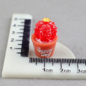 Encantadoras figuritas de Cactus de plantas suculentas artificiales 3D cabujones de resina para decoración del hogar del jardín - Product Image 6