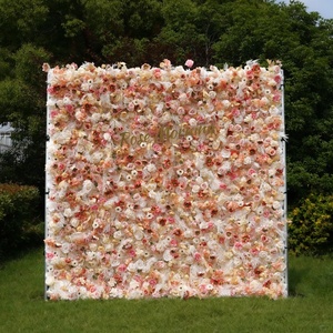 Hochwertige Maßgefertigte Realistische Handgemachte Blumenwand Hochzeitsdekoration Hintergrund Stoff Aufrollbar für Weihnachten - Product Image 1