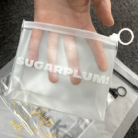Sacs Zippés Biodégradables Personnalisés avec Logo Imprimé en PVC Givré Transparent pour Bijoux ou Vêtements