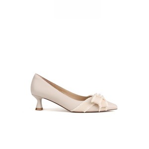 Pointed Toe Satin Pumps Stiletto Heel <b>Bow</b> Decoration D'Orsay Slip-On High Heel Fashion Trend All Seasons - Product Image 5