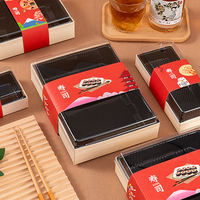 Boîte à emporter biodégradable et écologique en bois Sushi Chees eLunch Bento Traiteur Repas Riz Légumes Rouleau Alimentaire Boîte à emporter