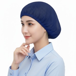 Gorro de trabajo de malla reutilizable al por mayor, transpirable, antipolvo, elástico, <span class=keywords><strong>para</strong></span> <span class=keywords><strong>chef</strong></span> de cocina, servicio de alimentos y taller, protector de <span class=keywords><strong>cabello</strong></span> - Product Image 5
