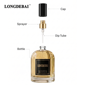 2026 Nuevo frasco de perfume de vidrio transparente con pulverizador y bomba, vacío, de 30ml, 50ml, 100ml, con tapa metálica, bajo MOQ - Product Image 2
