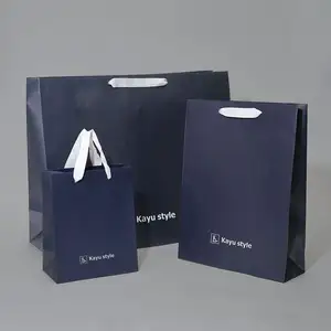 Large Size Luxury Clothes Packaging Paper Bag With Your Own Logo Recycled Brown Kraft Paper Bag Custom Paper Bag