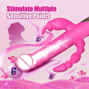 Vibrateur 4 en 1 <span class=keywords><strong>pour</strong></span> femme, stimulateur du point G, stimulateur du clitoris, vibromasseur en silicone, vibromasseur lapin, jouets sexuels - Product Image 4